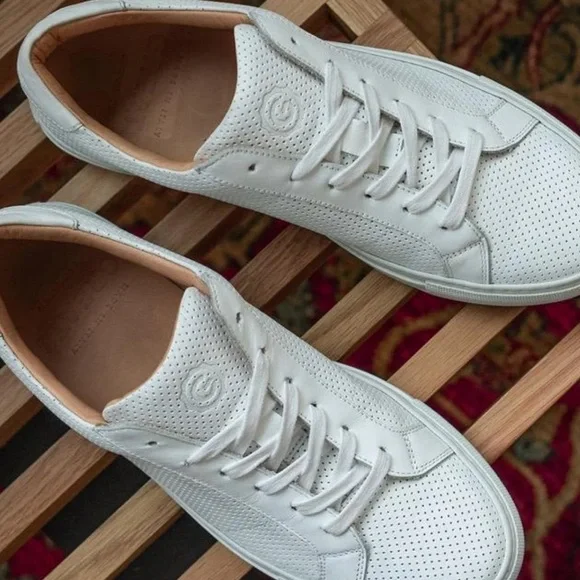 GREATS Royale Perforated Leather Sneakers - Picture 1 of 10